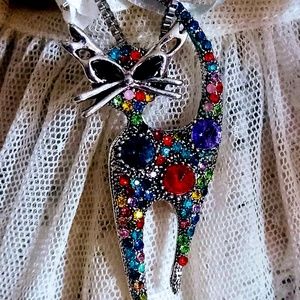 NWT Betsey Johnson Cat necklace